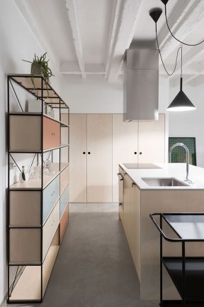 海宏一号170平现代风格厨房开放式设计效果图