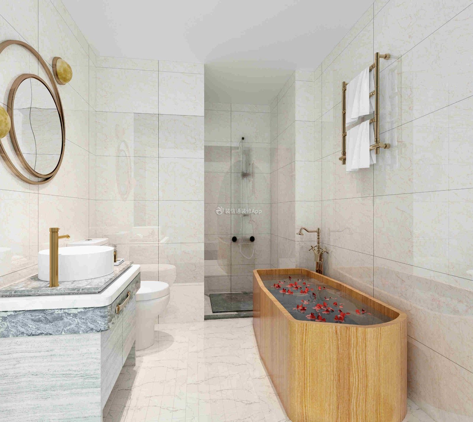 104平现代风格美容院浴室装修设计效果图欣赏