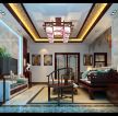 中式风格三居室120平客厅装修效果图片大全