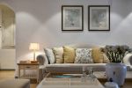 嘉城梓园140平地中海风格客厅沙发背景墙设计图