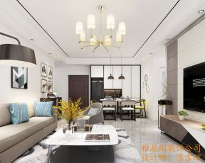 恒顺江山悦130平米三居室现代简约风格客厅装修设计效果图