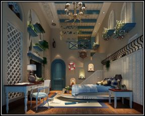 地中海风格450平别墅卧室装修效果图片欣赏