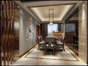 中式风格200平四居室餐厅装修效果图片大全