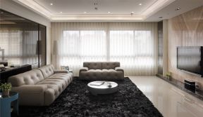 翠湖香山100㎡现代风格客厅沙发装修效果图