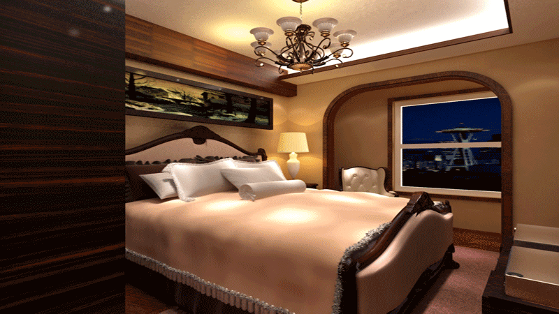 中海紫金苑80平美式风格卧室装修图