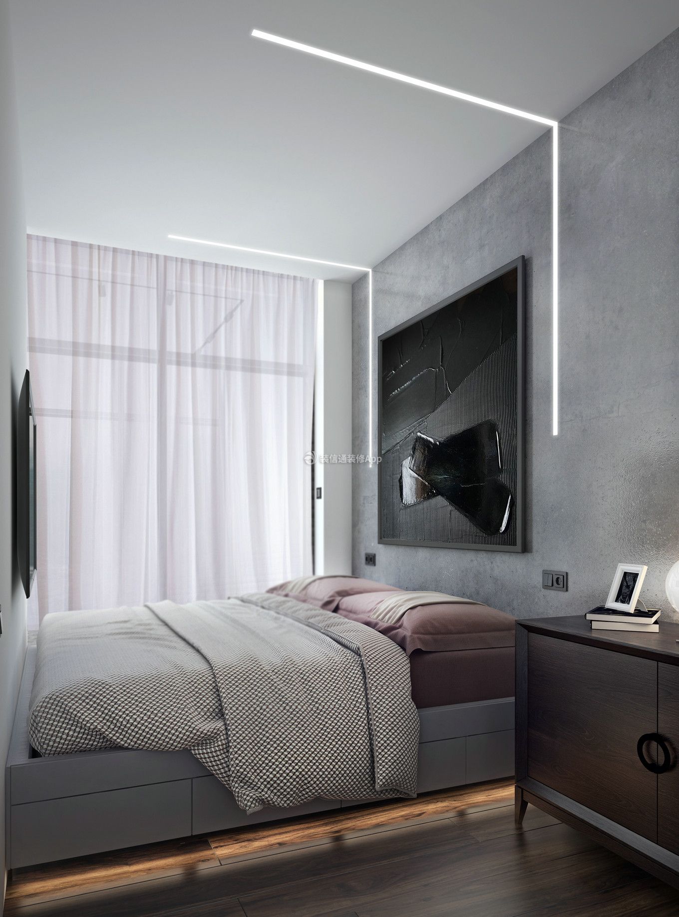 一品苑132平米三居室现代卧室装修设计效果图
