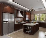 香樟园1200平方新中式别墅厨房橱柜设计效果图片