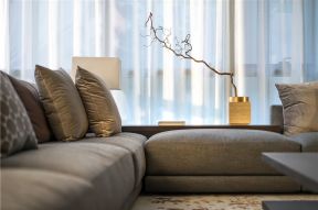 冠城大厦112㎡现代简约客厅沙发装修效果图