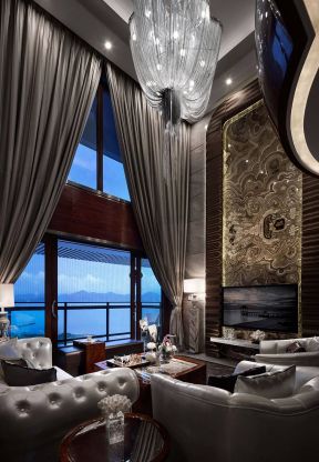 海怡湾270平米复式古典风格客厅装修效果图