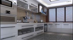 天宏凯旋城现代简约98平三居室厨房装修案例