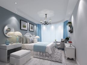 永明东海岸现代简约98平三居室卧室装修案例