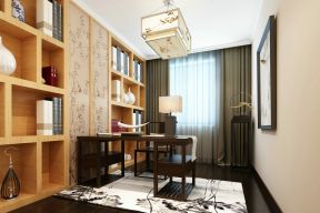 中式风格三居室109平米书房装修效果图片大全