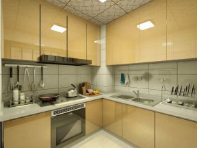 现代风格三居室120平米厨房装修效果图片大全