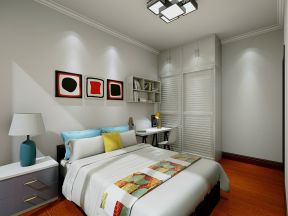 现代风格三居室130平卧室装修效果图片赏析