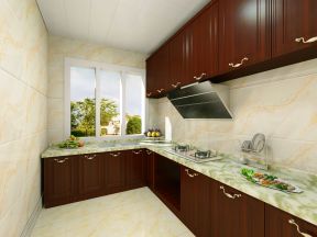 中式风格两居室88平米厨房装修效果图片大全