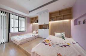 曲江龙邸90平米三居室现代卧室装修设计效果图