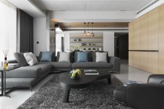 星英半岛115㎡现代风格客厅沙发装修效果图
