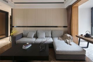 江悦湾110㎡现代简约客厅沙发装修效果图