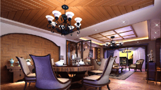 纽约客120平东南亚风格餐厅装修效果图