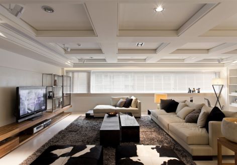 雅居乐地产120㎡现代风格三居室装修案例