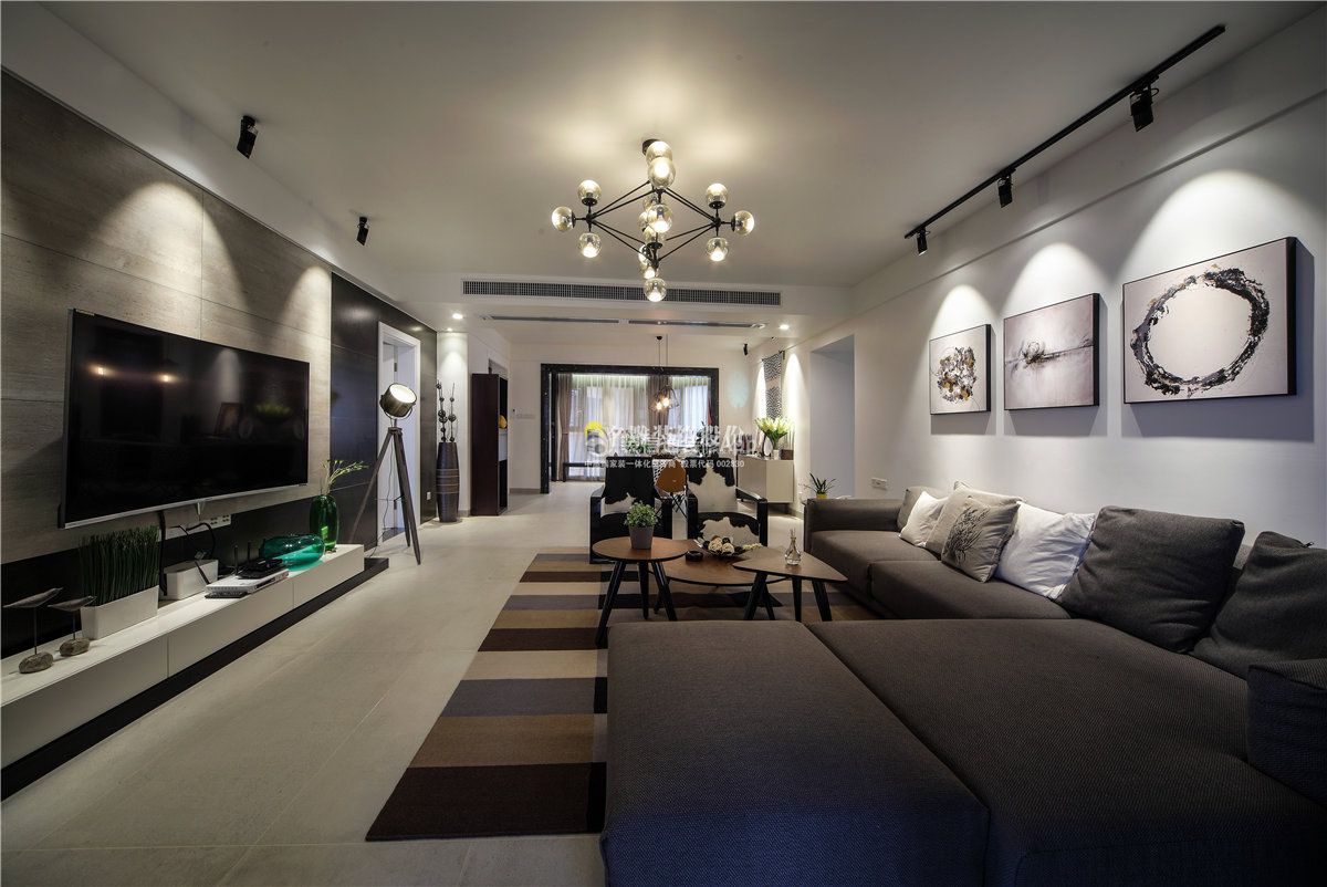 樵山明珠200平米四居室北欧风格客厅装修设计效果图