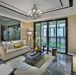 中金海棠湾现代简约158平四居室客厅装修案例