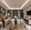 新月明珠花园112㎡新中式风格客厅沙发装修效果图