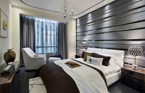 中金海棠湾现代简约158平四居室卧室装修案例