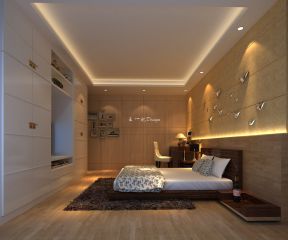 雅居乐170平米四居室新中式风格卧室装修设计效果图