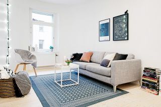 美的翰城嘉园83㎡北欧风格客厅沙发装修效果图