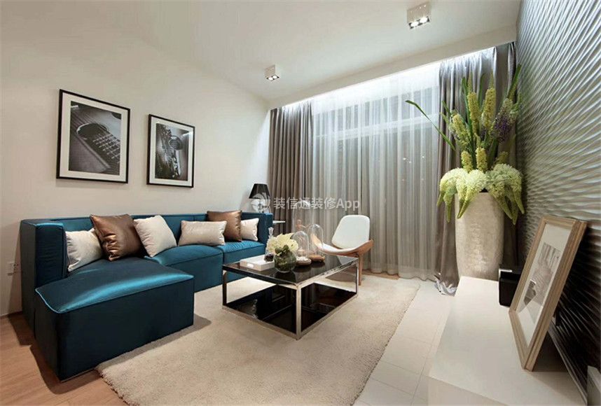 现代简约客厅沙发装修效果图 现代简约客厅沙发背景墙 