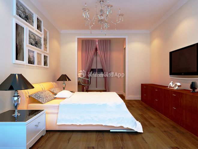 现代风格141平三居室卧室装修效果图片大全