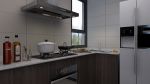 中关村小区新中式65.3平二居室厨房装修案例