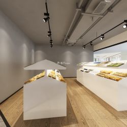 黄胖胖生活家430平米甜品店现代风格吊顶装修设计效果图