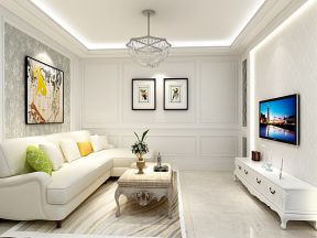 欧式风格78平两居室客厅装修效果图片欣赏