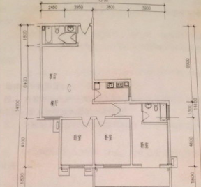 保利心语花园180平米三居室新中式平面图