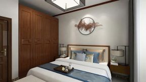 孔雀城英国宫新中式97平三居室卧室装修案例