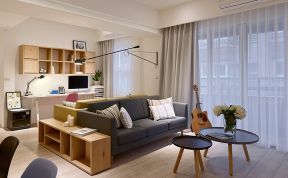 素社直街78㎡北欧风格客厅沙发装修效果图