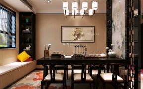 莱安逸珲别墅400平中式风格茶室装修设计效果图