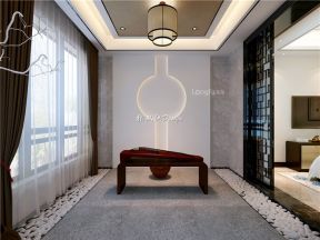 莱安逸珲别墅400平中式风格阳台装修设计效果图