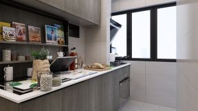 世纪金色嘉园现代简约96平二居室厨房装修案例