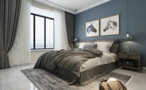 锦绣半岛127平米二居室现代简约风格卧室装修设计效果图