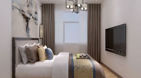 双锦园新中式83平二居室卧室装修案例