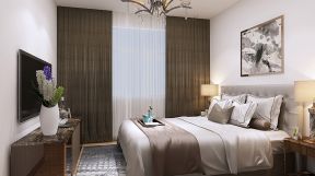 中湾国际现代简约95平二居室卧室装修案例