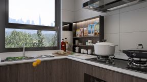 金隅香溪家园现代简约87.3平二居室厨房装修案例