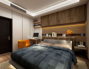 滨河阳光136㎡日式原木卧室装修效果图