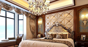 桃都国际320平米别墅美式风格卧室装修样板间