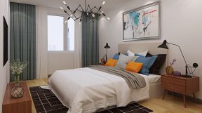 润枫水尚现代简约105平三居室卧室装修案例