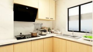 现代风格73平两居室厨房装修效果图片大全