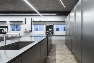 150平米大户型房子开放式厨房中岛设计图片